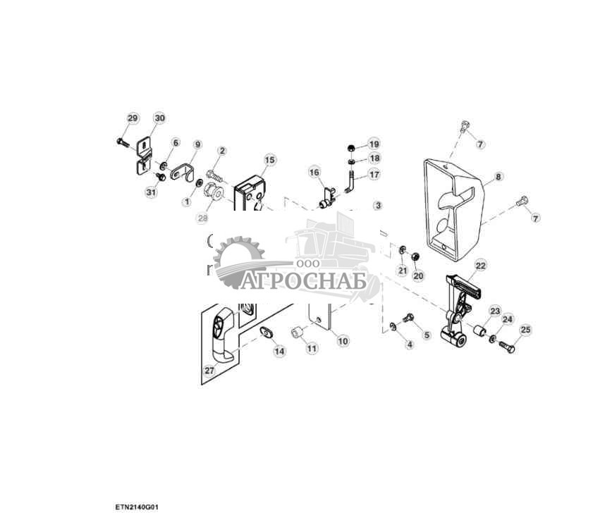 Ручка двери, левая 